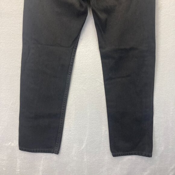 Levis 505 Straight Fit Jeans Mens 31x30 Black Dark Wash Denim Classic - Picture 10 of 16